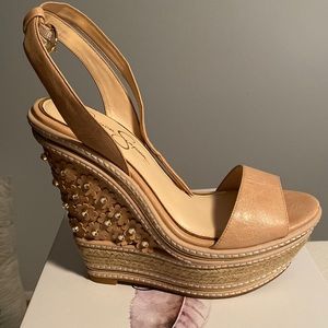 Brand New Jessica Simpson Nude Wedges